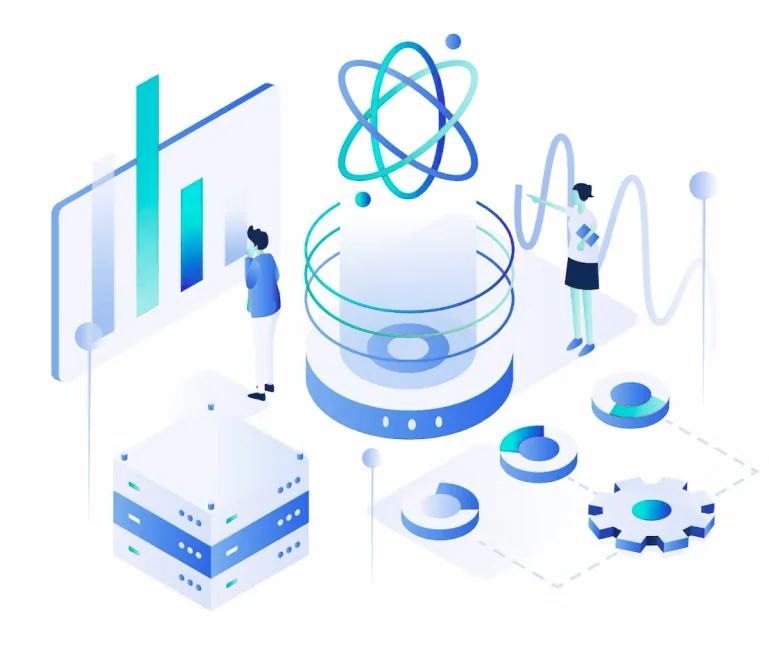 Connected technology, analytics and automation illustration from Intellivate